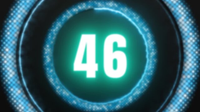 futuristic 50 second countdown animation