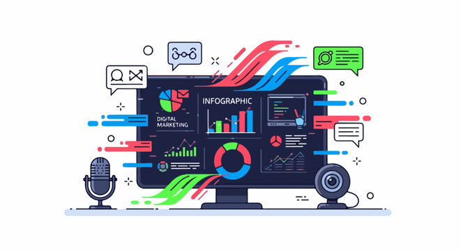 Colorful infographic design elements.