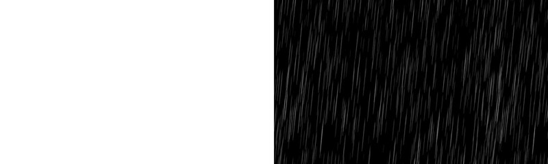 Heavy diagonal rain streak white drop black background overlay weather effect texture design element © Preethiloki