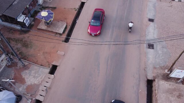 12 April 2026, Ogun State, Nigeria: Urban aerial view of Akute area in Ogun state Nigeria, showing rapid development and modern housing.
