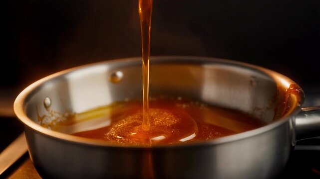 Slow Motion High Tech Culinary Study of Sucrose Melting and Caramelization