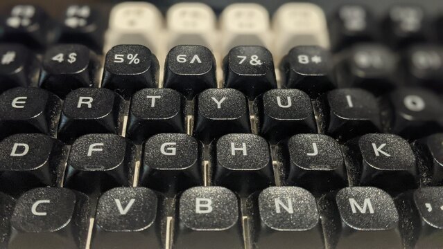 Vintage Manual Typewriter Keyboard in Soft Focus