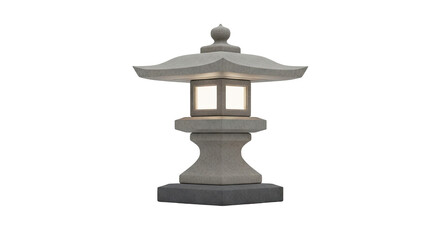 Fototapeta premium Stone Pagoda Lantern with Light