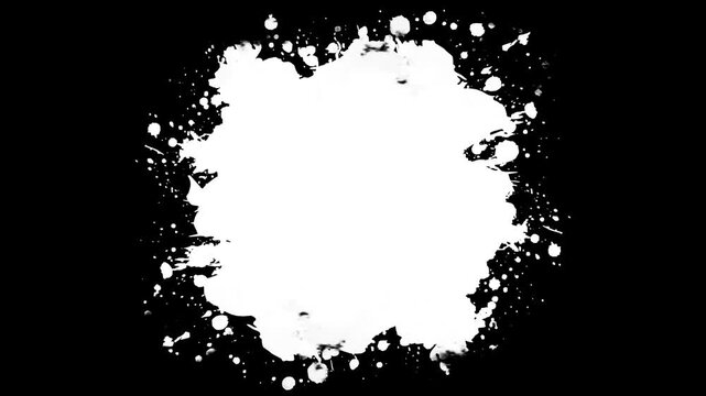 Ink Bloom on White Ink Bleed Bloom, Transitions of black expanding paint stains on white backdrop Grunge Ink spreads,
abstract paint brush stroke shape black ink splattering flowing and washing 