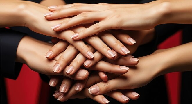 Hands united a symbol of collaboration trust and shared success