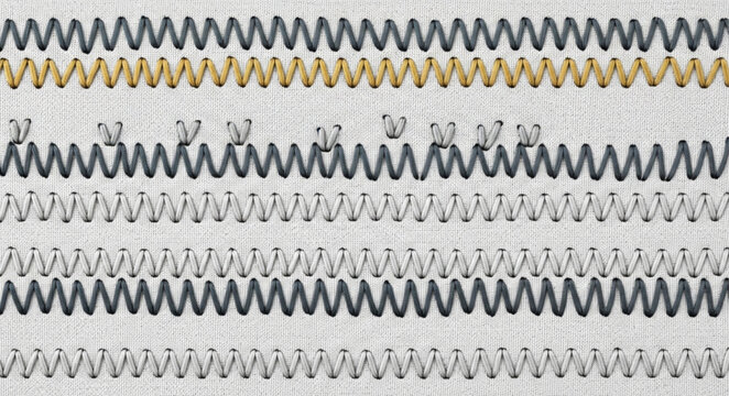 Close up of many metal springs in a row.