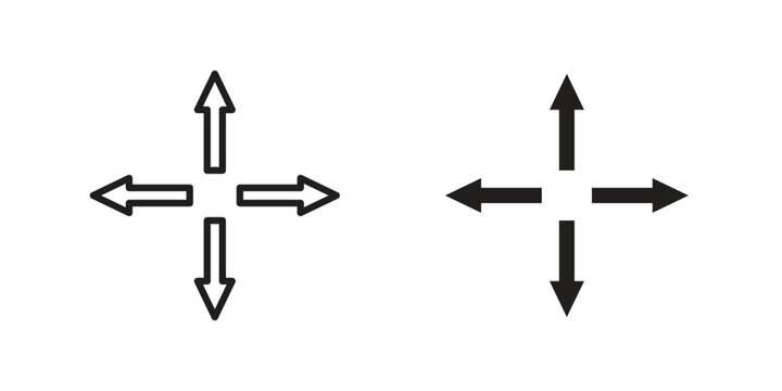 Expand icon for web and mobile app. Vector icons