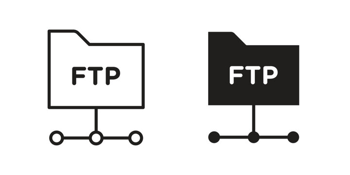 FTP icon for web and mobile app. Vector icons