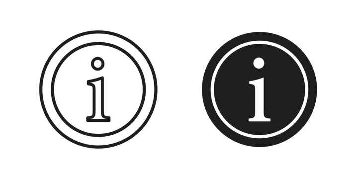 Info icon for web and mobile app. Vector icons