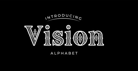 Elegant vision text with decorative floral elements © Abrar Hussain