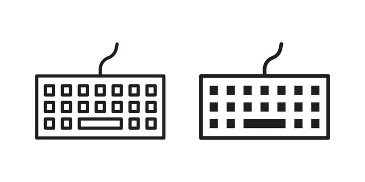 Keyboard icon for web and mobile app. Vector icons