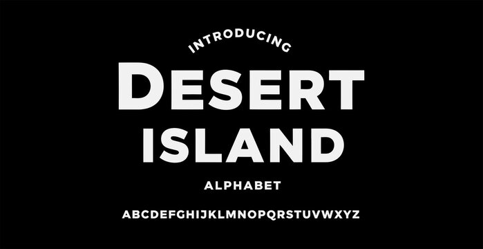 Bold Desert Island Display Alphabet Font Typography