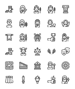 Greek Mythology Ancient Gods Icon