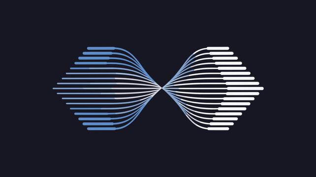 Hourglass data convergence stream &ndash; Perfect for data compression software, unified communications, or high-velocity flux icons.