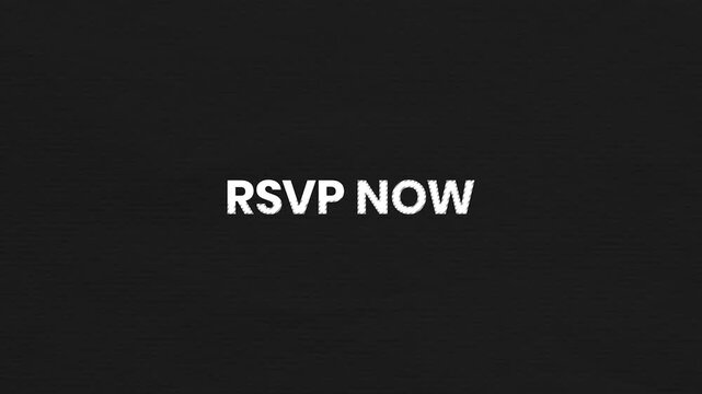 RSVP Now Vintage Text Animation 4K Invitation Background for Event Confirmation and Guest Response Campaigns