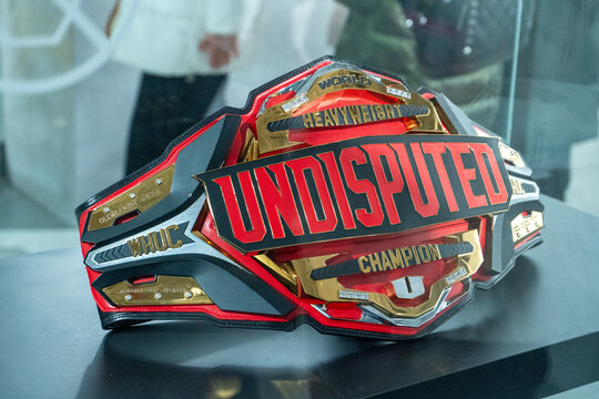 Undisputed WWE Universal Championship belt. Kyiv, Ukraine - January 6, 2026.