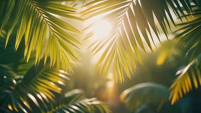 Close up green fern leaf in the fresh nature morning , relaxing with greenery nature