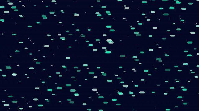 Animated abstract background with floating red and pink rounded particles drifting across a dark navy backdrop, ideal for technology, data, and modern digital design visuals