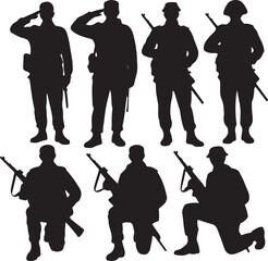 Obraz premium Soldier silhouettes