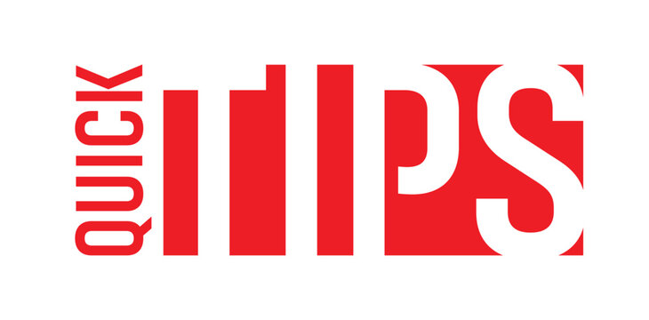 quick tips text information sign