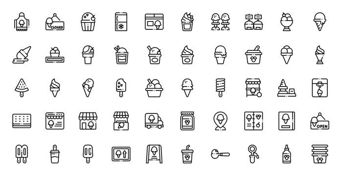 Ice Cream Shop Summer Icon