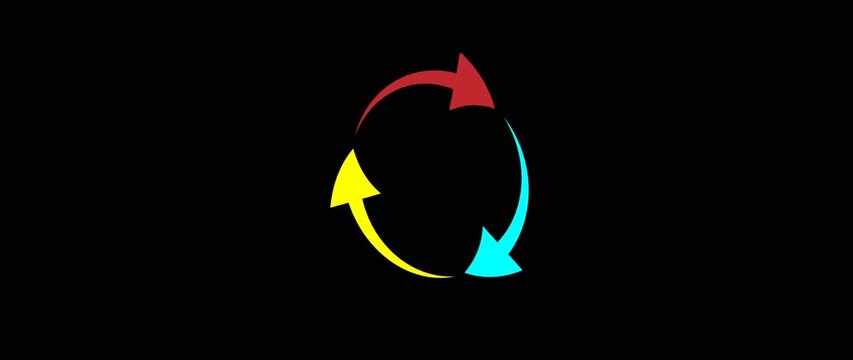Simple animated icon. Colored circular arrow. Websites and applications.