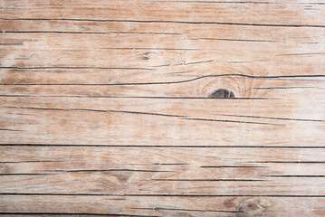 Obraz premium Light wooden planks background with horizontal lines and natural grain texture