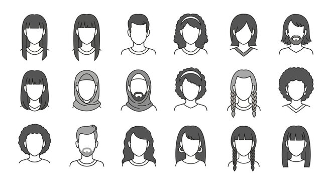 Diverse Group of People Faces.