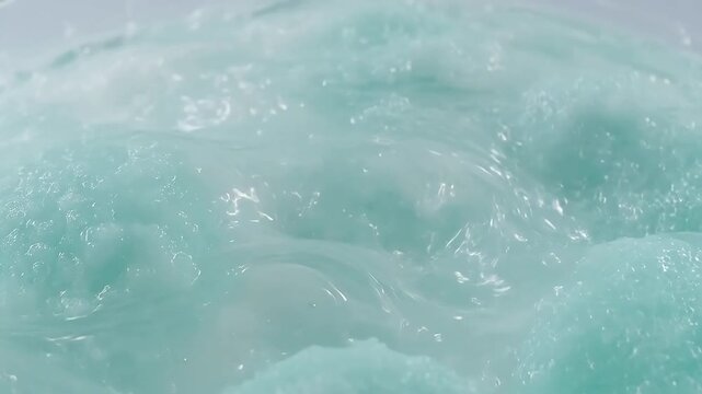 Closeup of swirling blue liquid