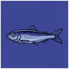 Fototapeta premium Detailed illustration of a single fish 5.