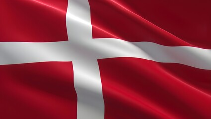 Obraz premium Denmark flag ripples