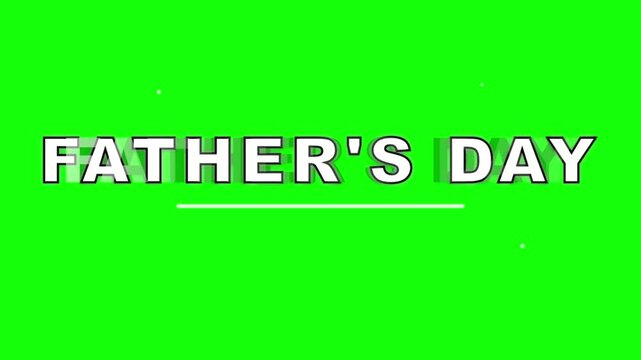 A heartwarming video tribute to dads on Father's Day with a green background