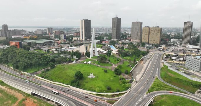Abidjan Highway Aerial Roads, Cars & Modern Africa