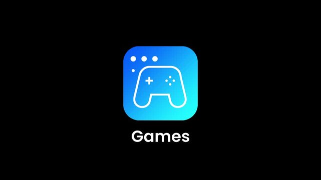 A vibrant blue gaming controller app icon designed for a mobile platform featuring white button symbols and a clean modern interface for gamers