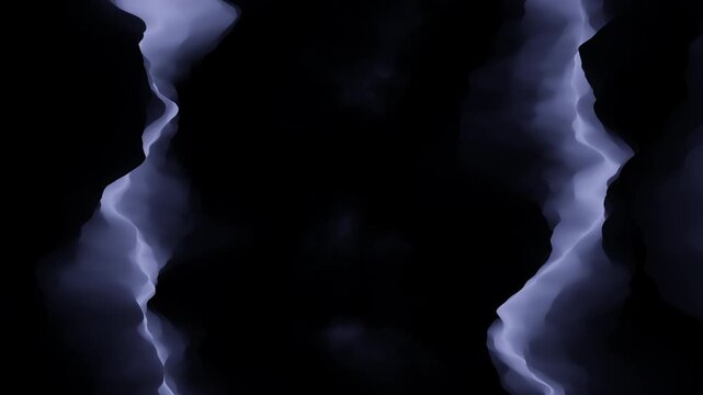 Atmospheric footage of dark storm clouds forming a glowing lightning-like frame around empty copy space, ideal for dramatic intros, weather themes, and suspense backgrounds