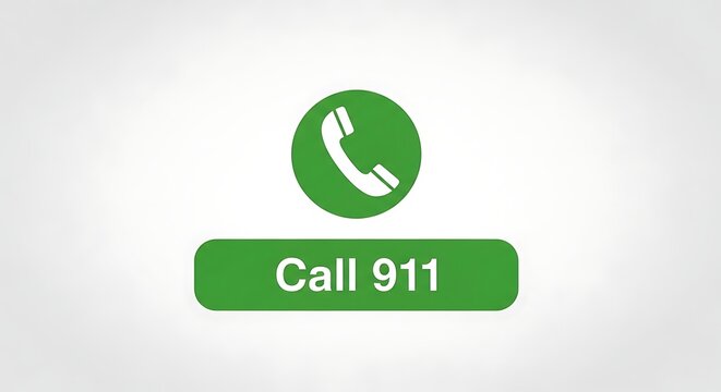 Emergency call icon on a white background representing urgent services