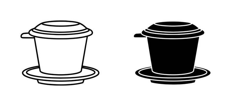 Vietnamese Coffee Drip Filter Phin Icon Set