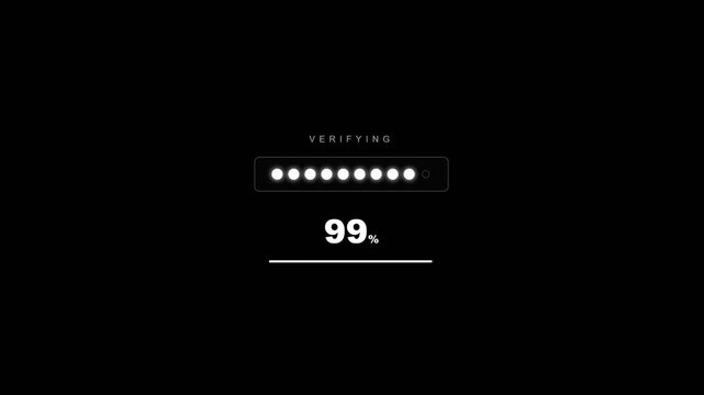 Verification Progress Bar Percent Animation