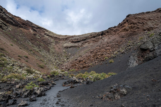 Sendero en el interior del Volc&aacute;n de los Cuervos Lanzarote