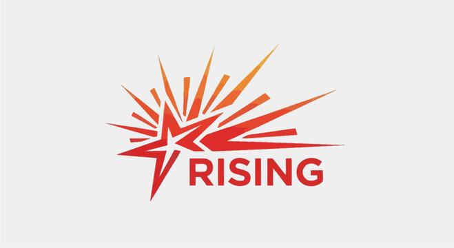 Abstract Starburst Rising Logo Design.