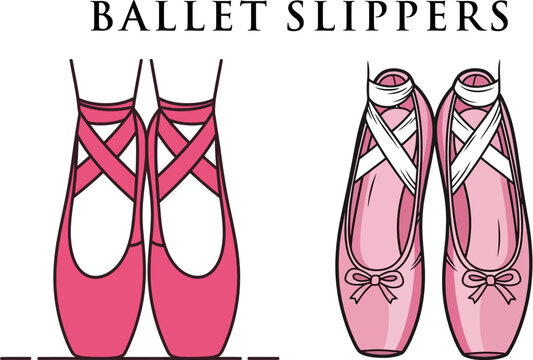 Pink Ballet Slippers for Dance.