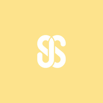 Interlocking white stylized letters SS on a soft yellow background.