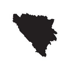 Fototapeta premium Bosnia map silhouette vector flat illustration design.Adobe Illustrator Artwork