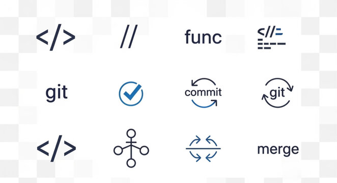 Collection of Software Development and Coding Icons.
