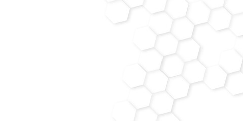 Abstract background with hexagon, modern abstract vector polygonal pattern, Bright white abstract hexagon wallpaper or background, Abstract white hexagon concept background, soft white background.  © MD SAGOR