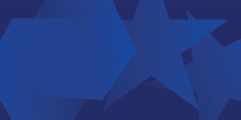 Fototapeta premium Modern abstract blue background with glowing geometric lines. Blue gradient hexagon shape design. Futuristic technology concept. Suit for banner, brochure, science, website, corporate, poster, cover