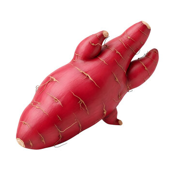 Oca red isolated transparent background PNG, 4k, 1:1
