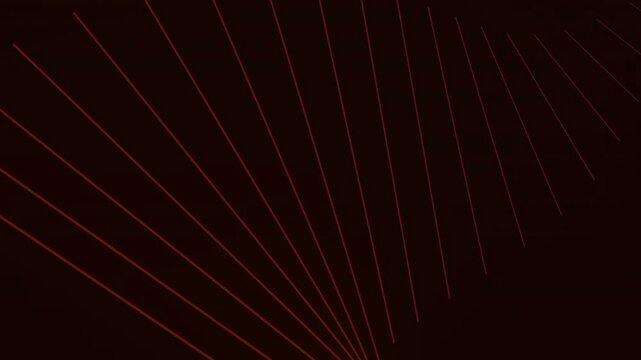 Abstract red neon laser beams radiate across a dark background, creating a futuristic sci fi light tunnel effect for technology, music visuals, and motion design