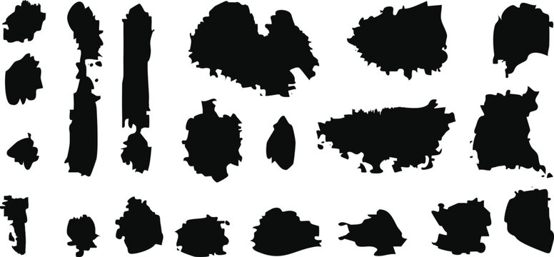 Diverse black brush strokes high quality artistic brush set for digital design