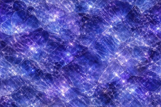 Tanzanite Texture Seamless Pattern. Close-up tanzanite gemstone surface detail. Luxury violet blue crystal pattern design. Realistic tanzanite texture background. Detailed sparkling macro close-up.  